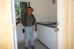 Walt Lockridge in the newly finished ice shed