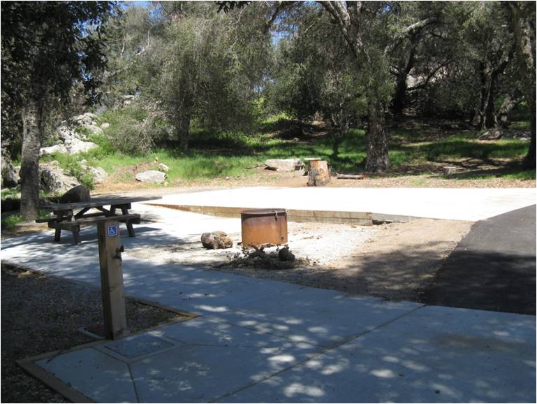 Campsites at Green Valley Falls